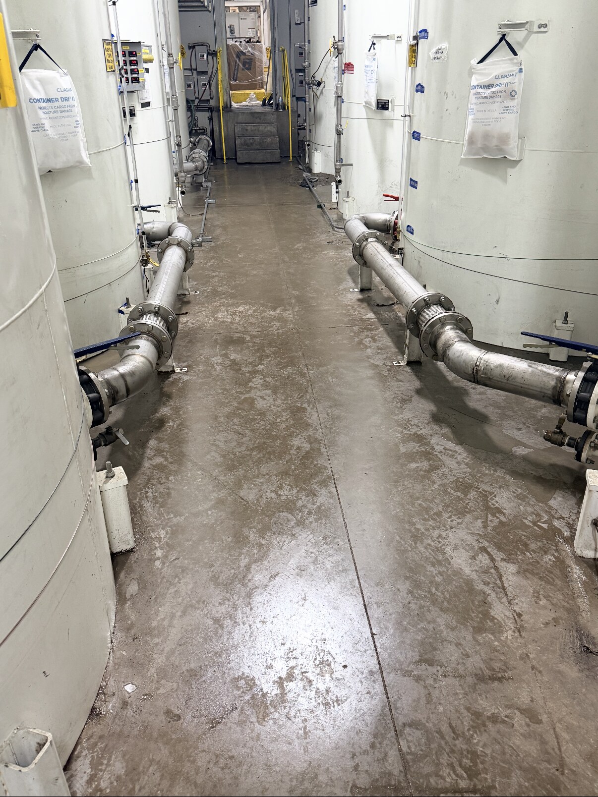 Industrial facility floor after EOTD cleanup
