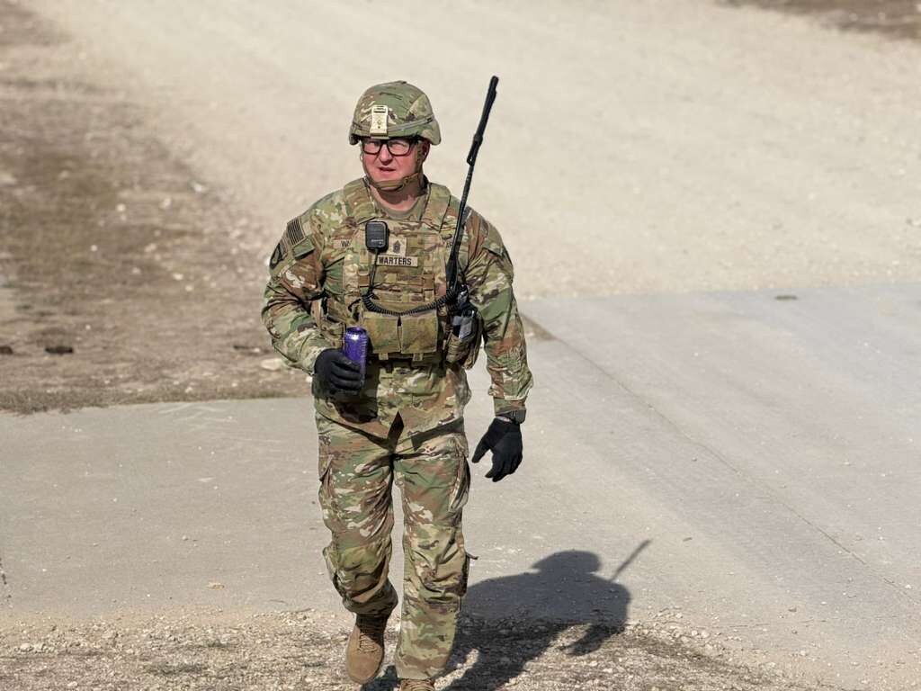 EOTD Services owner Zach Warters in military uniform